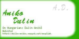 aniko dulin business card